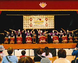 桐生市・みどり市の7高校による合同文化祭「未来へ繋ぐ神業文化祭」太鼓